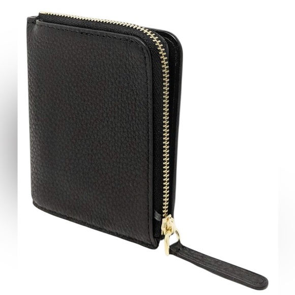 •EUC Kate Spade New York Jackson Small L-Zip Bifold Wallet Black Pebble Leather - Picture 7 of 7